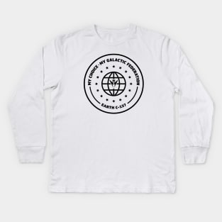Galactic Federation - Earth C-137 - Black Kids Long Sleeve T-Shirt